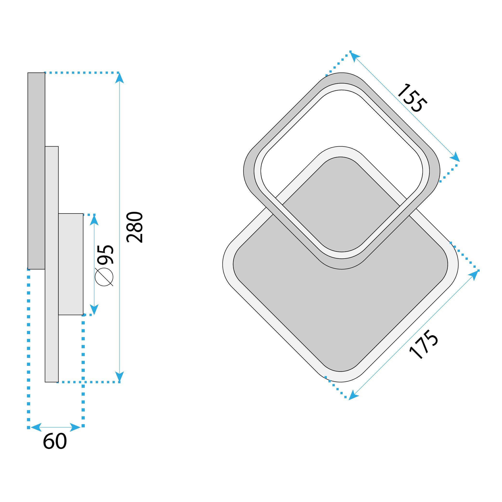 Висяща Таванна Лампа Toolight, App1059-C, Златен 7