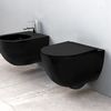 тоалетна чиния Rea Carlo Mini Rimless Flat Black Mat